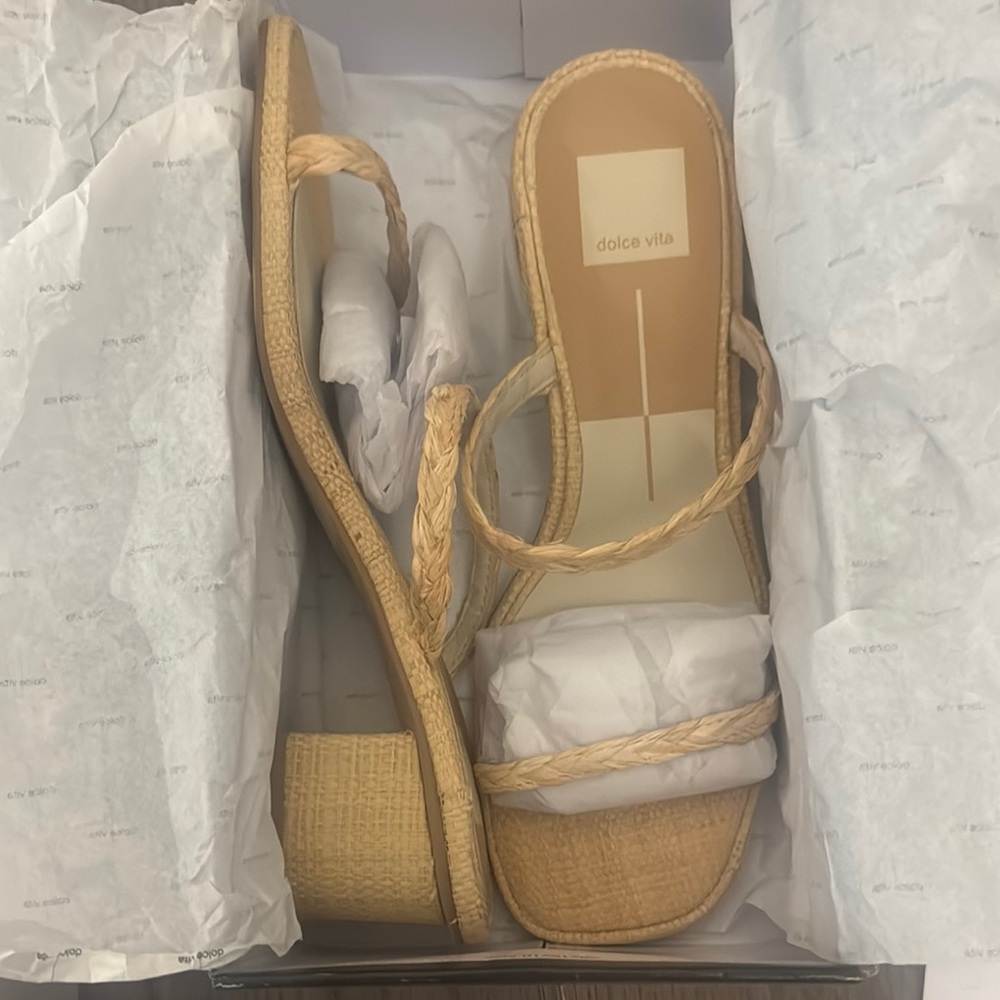 Dolce Vita Shoes Dolce Vita RIYA Raffia Sandal Heels